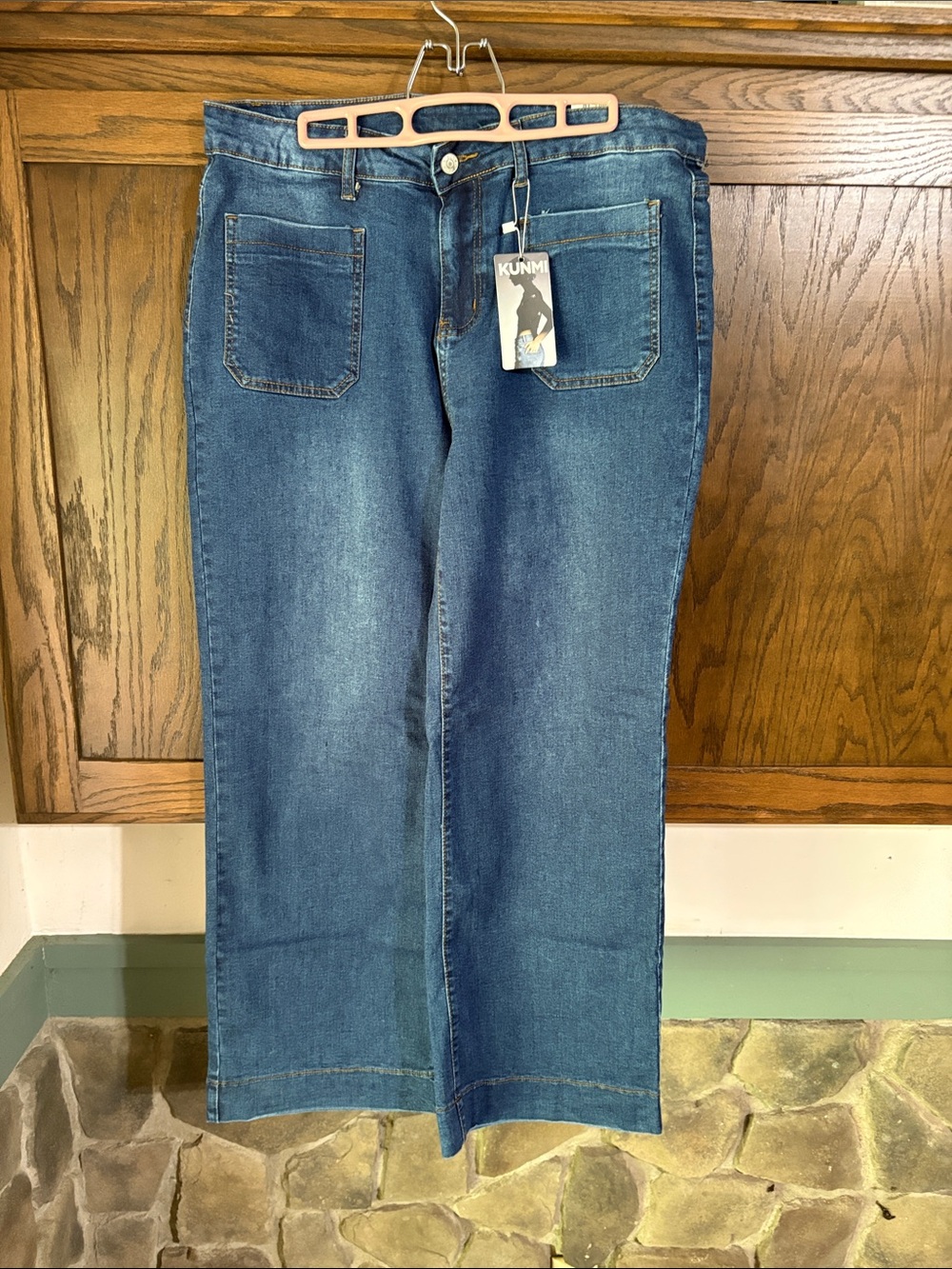 High-Rise Women's Blue Denim Jeans -